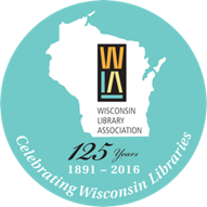 Wisconsin Libary Association 125 Year logo