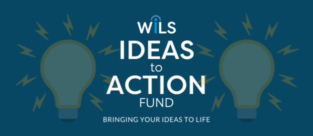 WiLS Ideas to Action Fund with lightbulbs in background