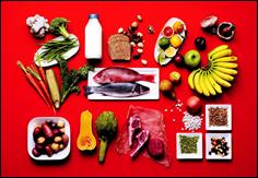 A variety of foods displayed on a table