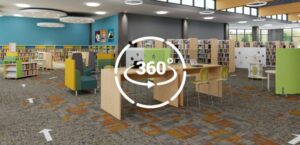 Virtual tour of public library social distancing