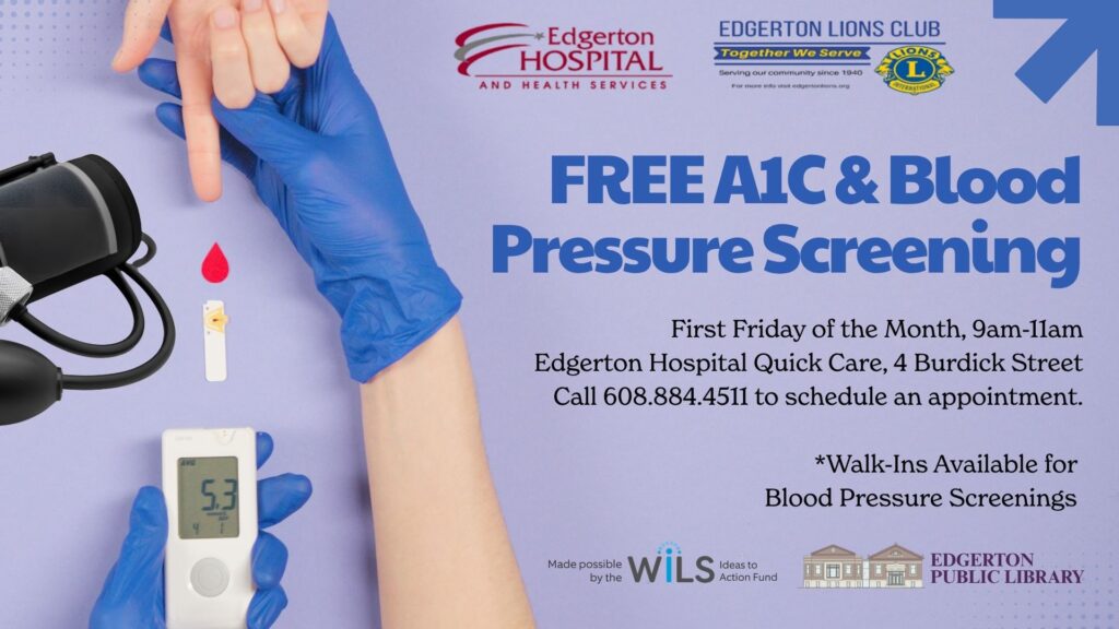 Monthly A1C and Blood Pressure Screening Flyer