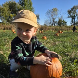 Hank and pumpkin