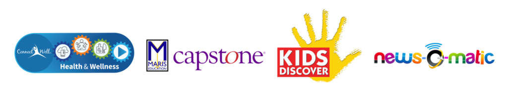 SWAL 2026 Sponsor logos from ConnectWell, Capstone/Maris, KidsDiscover, and News-o-Matic